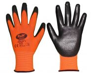 Pu Handschuhe R&H Technik orange / schwarz